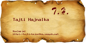 Tajti Hajnalka névjegykártya