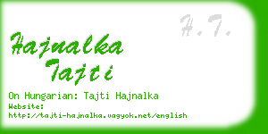 hajnalka tajti business card